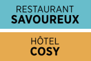 Logo restaurant savoureux logo hotel cosy